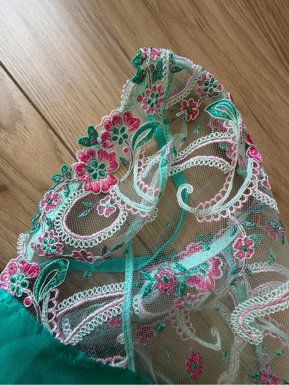 Cosabella Sanika Italian Nightie Addy Green G-String Set Sz Small NWT - Picture 4 of 9